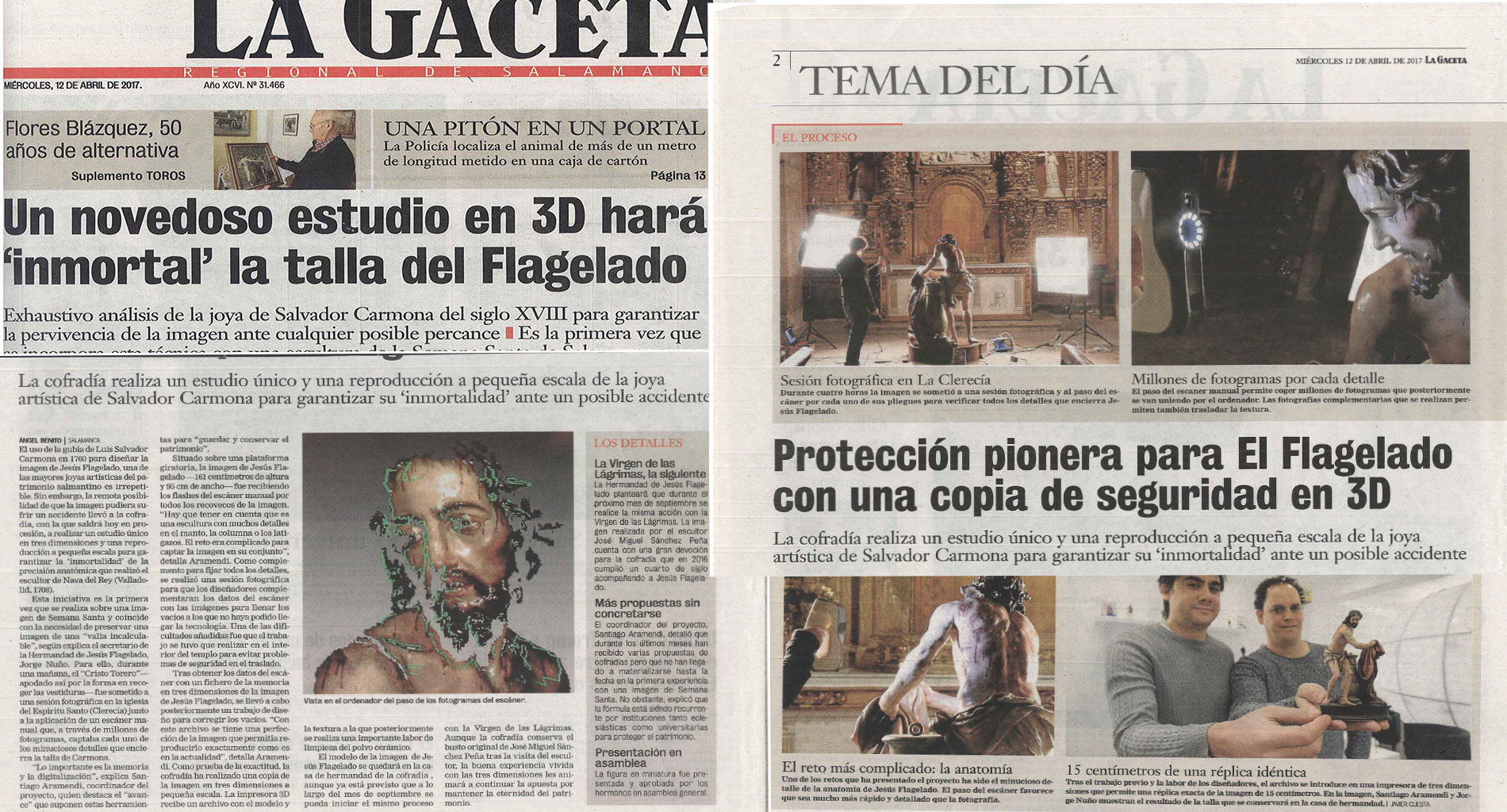 PROTECCIÓN PIONERA PARA EL FLAGELADO CON UNA COPIA DE SEGURIDAD EN 3D